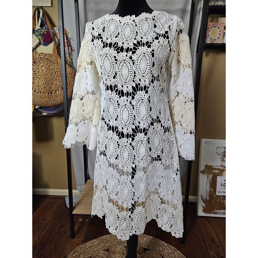 Anthropologie Yoana Baraschi Crochet Lace Dress Size S
